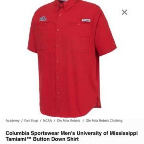Columbia Ole Miss Tamiami Button Down Shirt - Picture 6 of 6